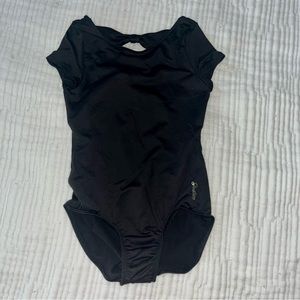 Justice girls 10 black dance leotard - like new
